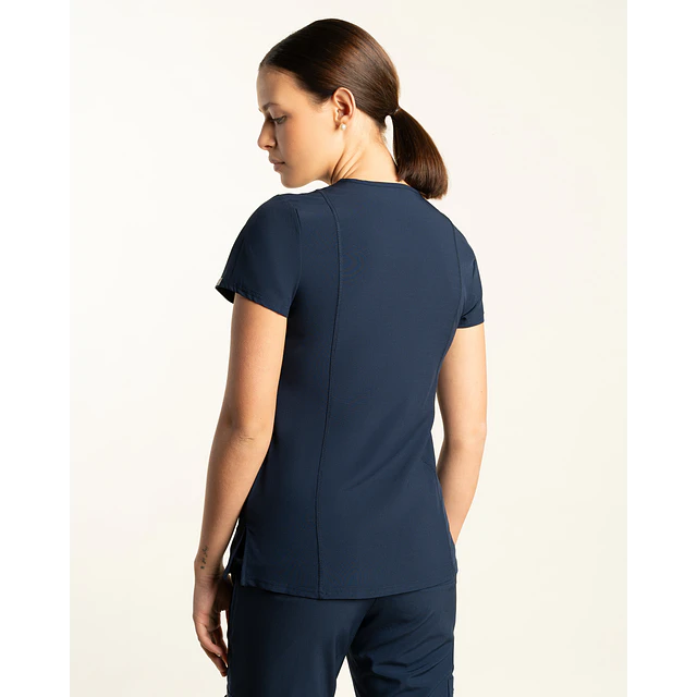TOP MUJER SPORT STRETCH AZUL MARINO