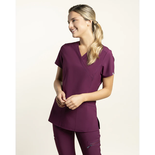 TOP MUJER SPORT STRETCH BURDEO
