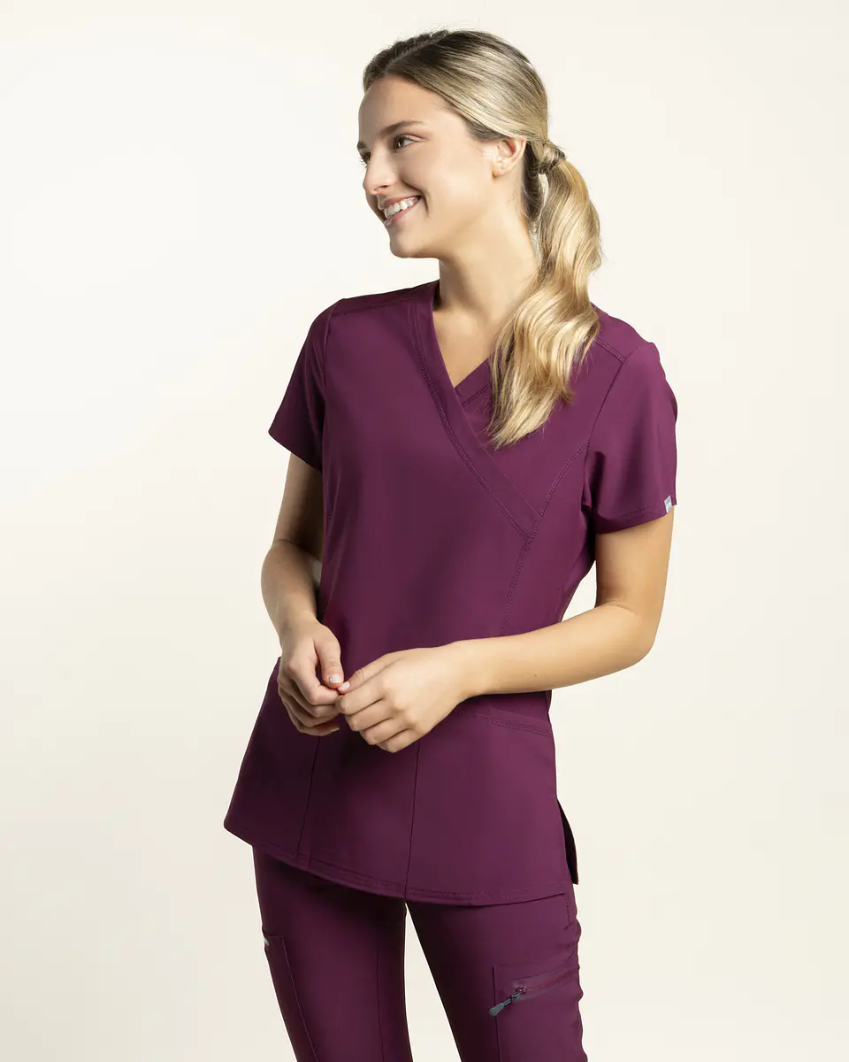 TOP MUJER SPORT STRETCH BURDEO 1
