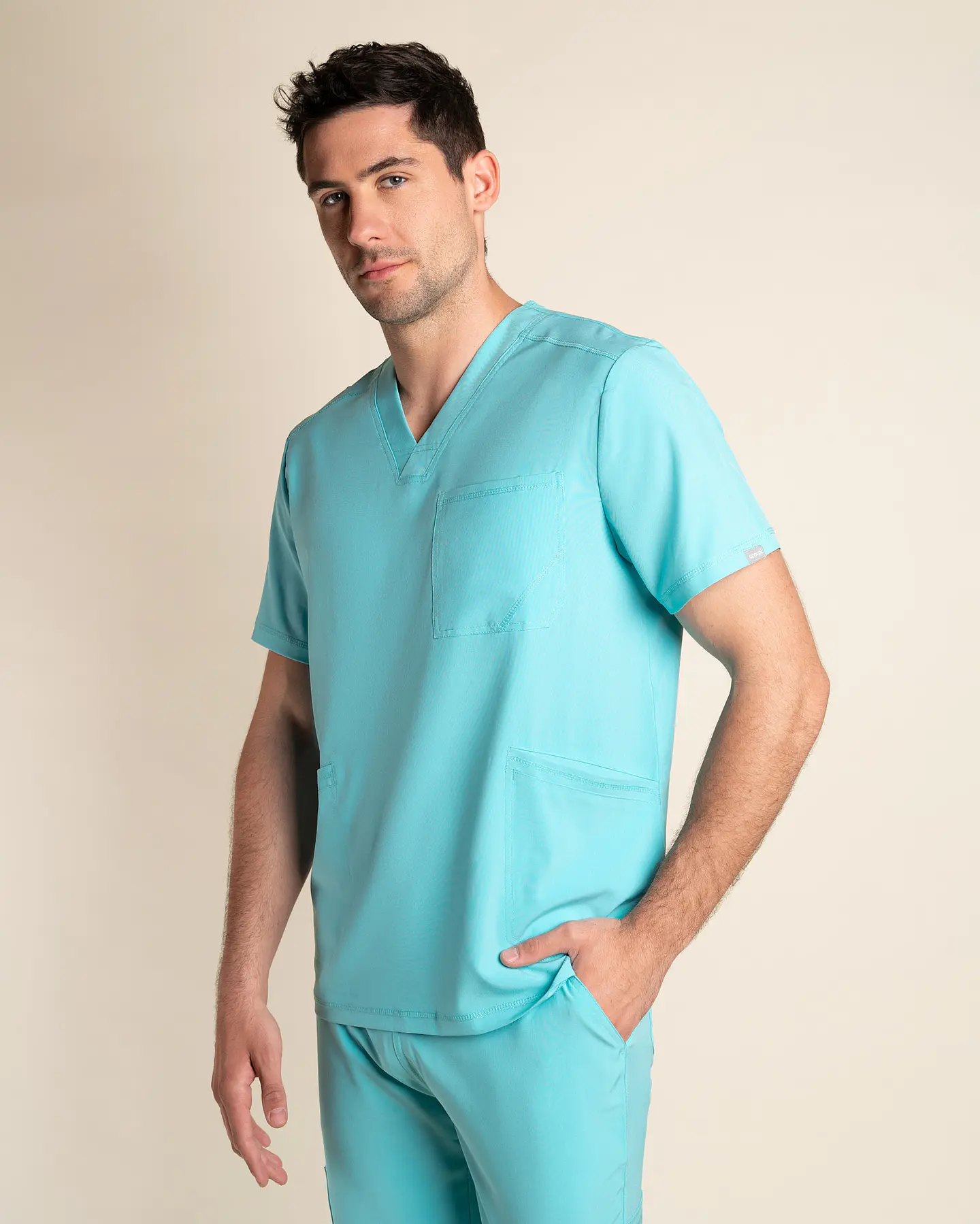 TOP HOMBRE SPORT STRETCH TURQUESA 1