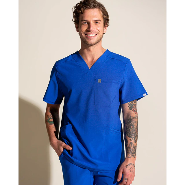 TOP HOMBRE SPORT STRETCH AZUL REY