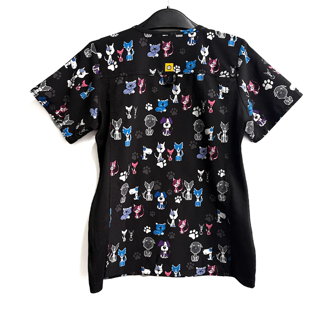 Talla XS Scrub mujer diseño perros y gatos elasticado $8000