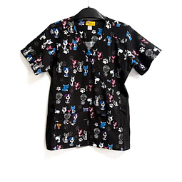 Talla XS Scrub mujer diseño perros y gatos elasticado $8000