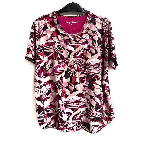 Talla L Scrub mujer diseño hojas elasticado 