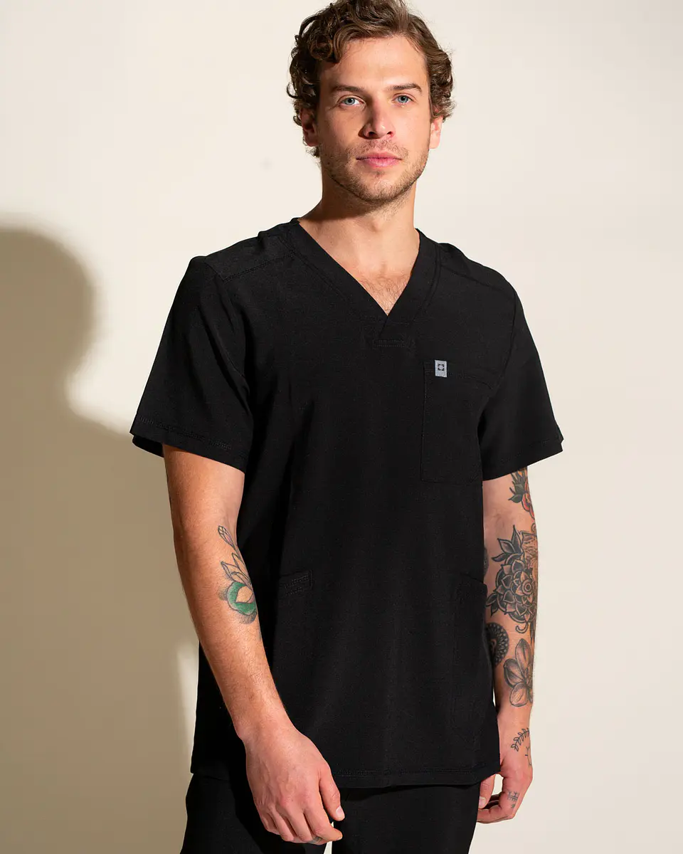 TOP HOMBRE SPORT STRETCH NEGRO 1