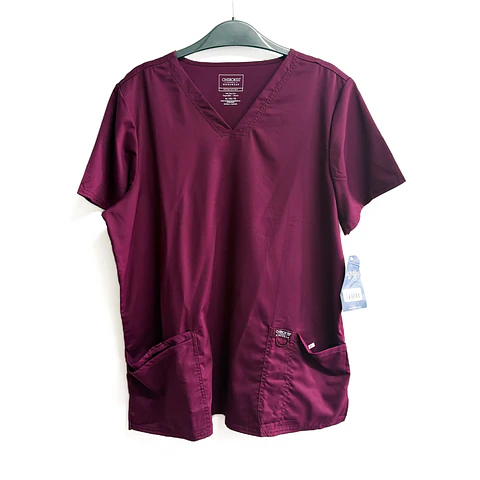 Talla XL Scrub hombre burdeo Cherokee NUEVO $10.000