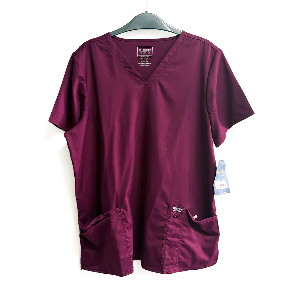 Talla XL Scrub hombre burdeo Cherokee NUEVO $10.000 1
