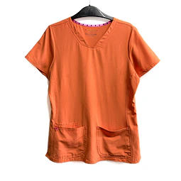Talla M Scrub mujer naranjo pastel elasticado $8000