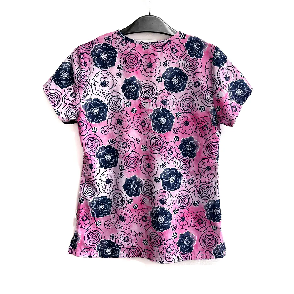 Talla S Scrub mujer rosado flores $8000 2