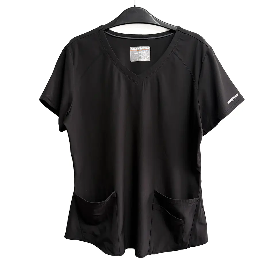Talla L Scrub mujer negro Skechers elasticado $8000 1