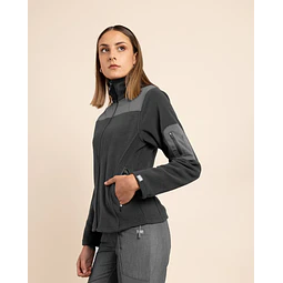 POLAR MUJER MICROFLEECE GRIS