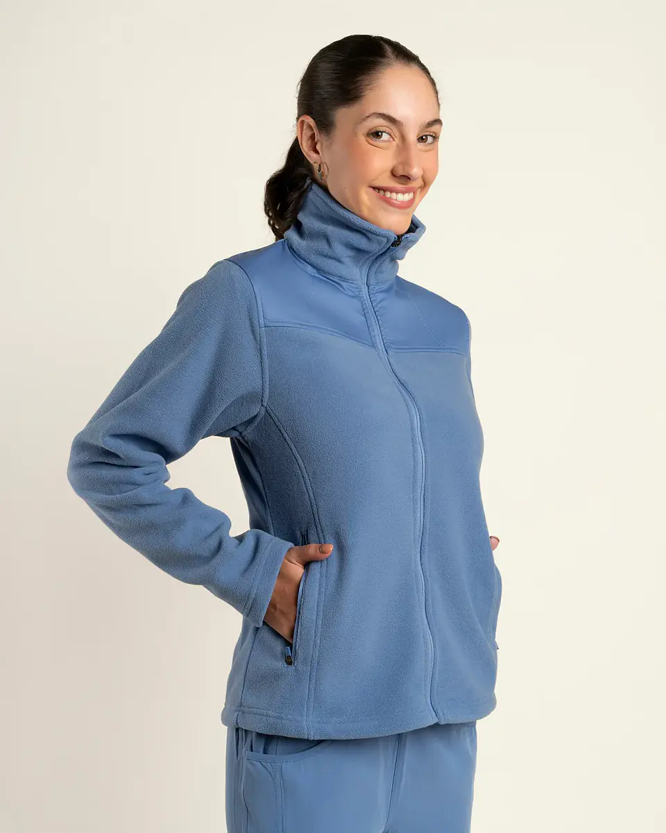 POLAR MUJER MICROFLEECE CELESTE 1