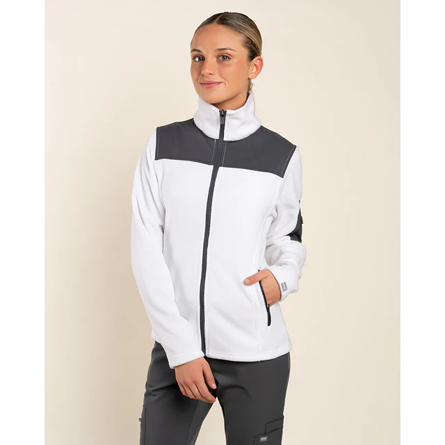 POLAR MUJER MICROFLEECE BLANCO