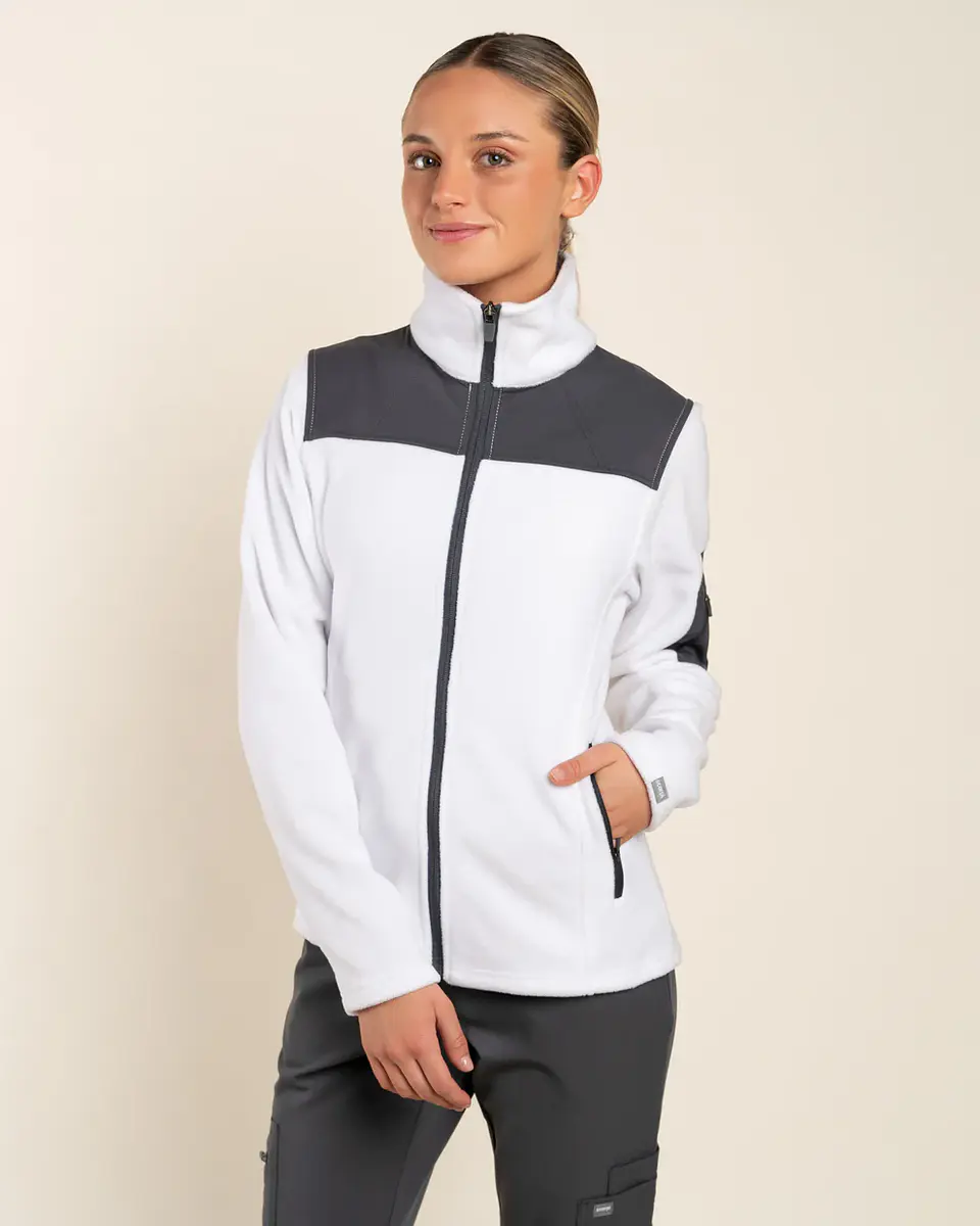 POLAR MUJER MICROFLEECE BLANCO 1