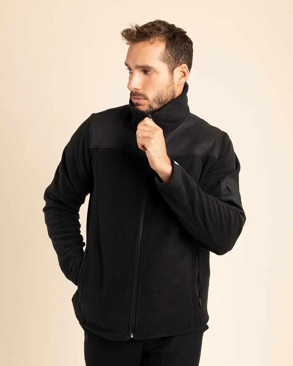 POLAR HOMBRE MICROFLEECE NEGRO 1