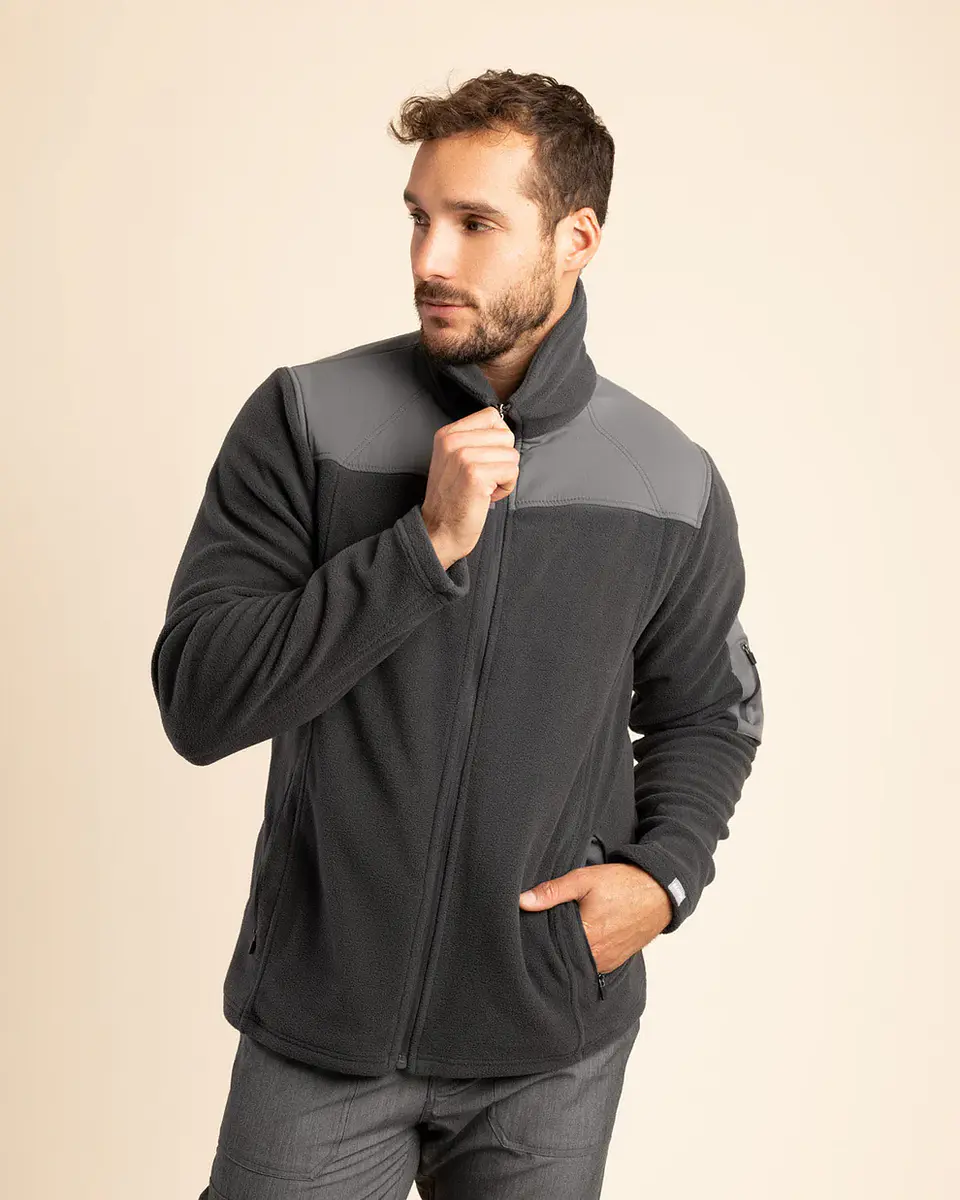 POLAR HOMBRE MICROFLEECE GRIS 1