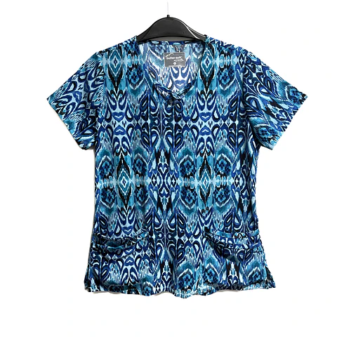Talla S Scrub mujer diseños celestes y azules semielasticado $8000