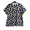 Talla L Scrub mujer diseño gatos fondo azul marino $8000