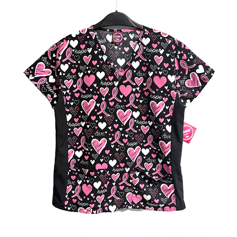 Talla L Scrub mujer diseño corazones elasticado NUEVO $10000