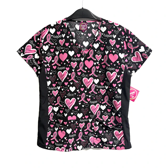 Talla L Scrub mujer diseño corazones elasticado NUEVO $10000