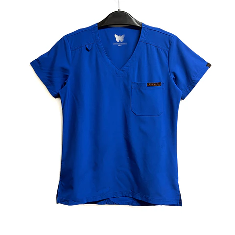 Talla S Scrub mujer azul rey antifluido semielasticado Monarch $8000