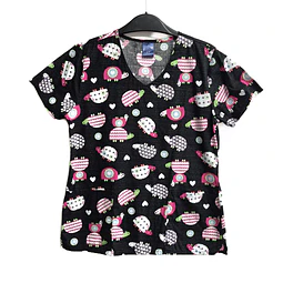Talla S scrub mujer diseño tortugas $7000