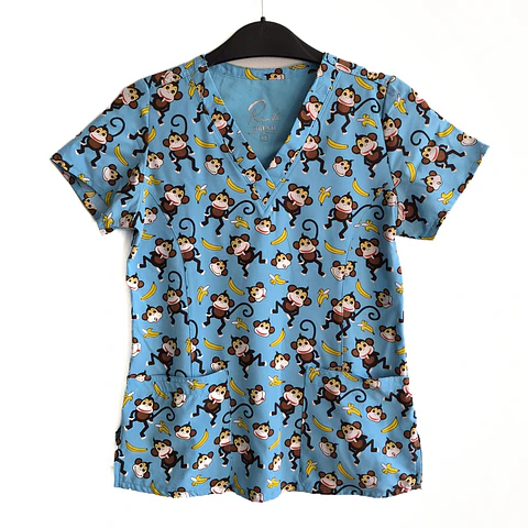 Talla XS Scrub mujer diseño monitos elasticado $9000
