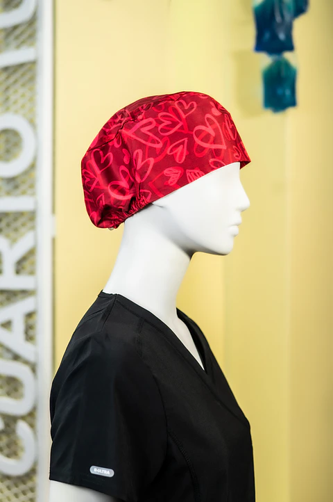 Gorro clínico corazones