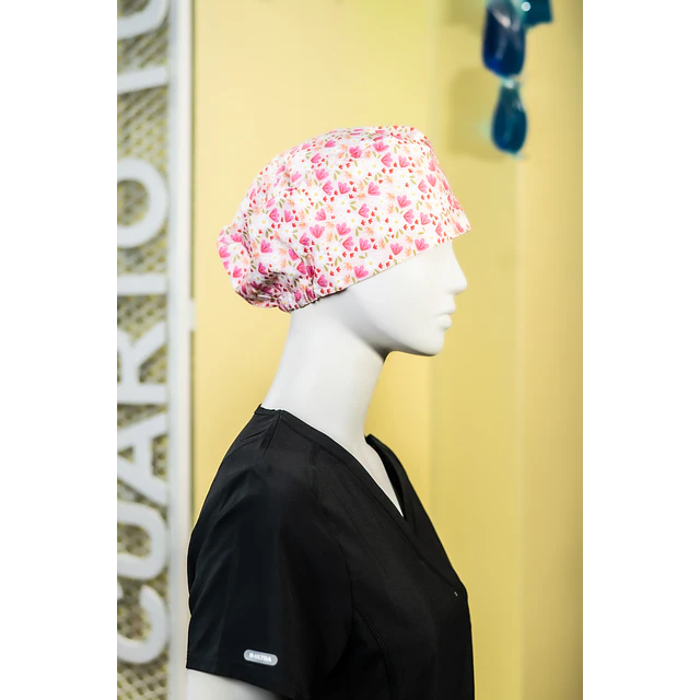 Gorro clínico flores 