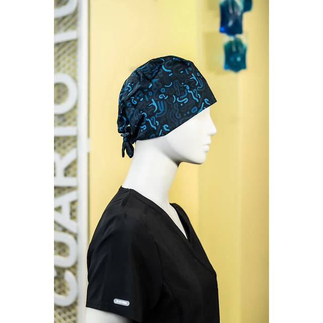 Gorro clínico diseño líneas