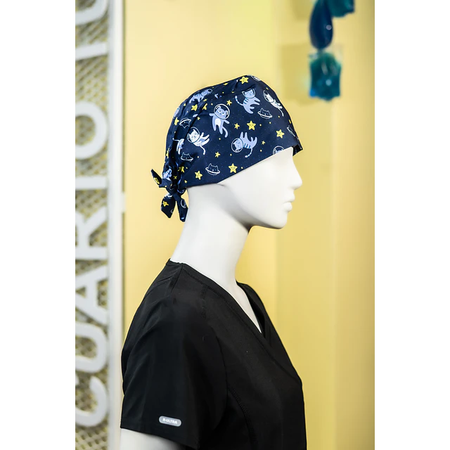 Gorro clínico gatos astronautas