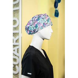Gorro clínico diseño hojas 