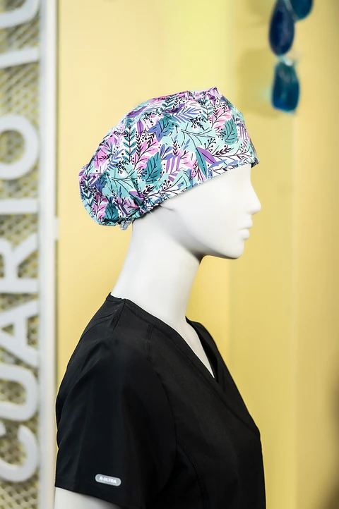Gorro clínico diseño hojas 