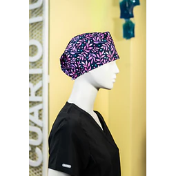 Gorro clínico diseño hojas 