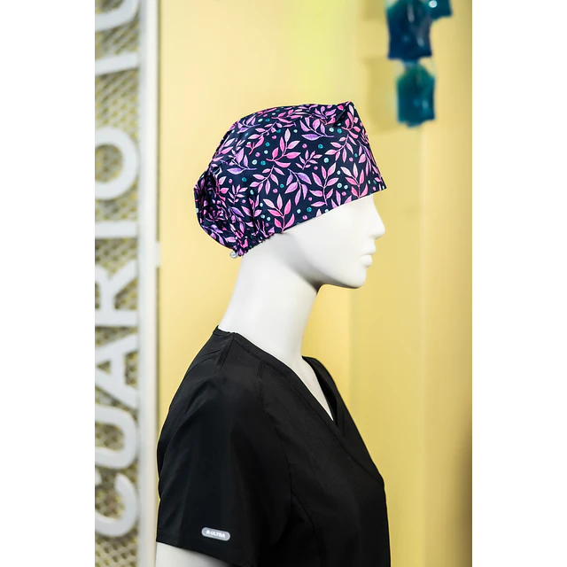 Gorro clínico diseño hojas 