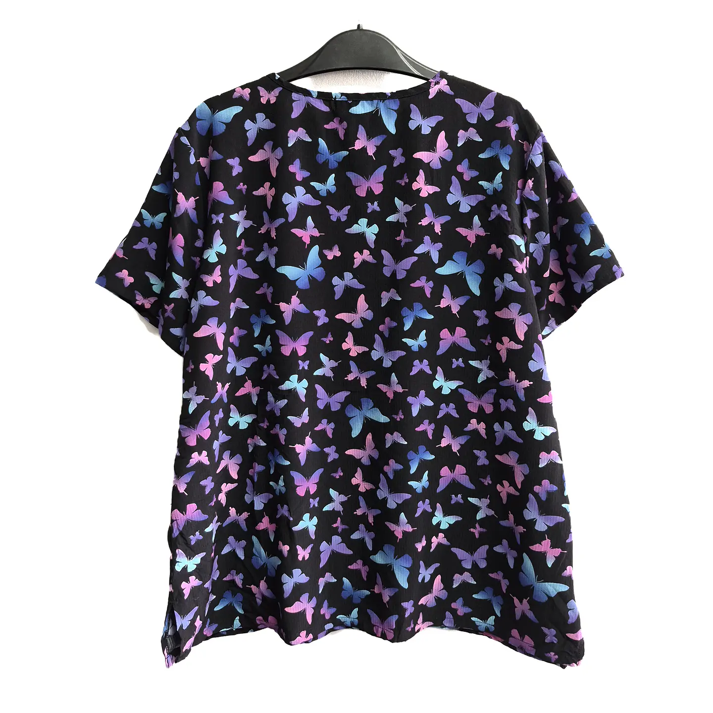 Talla 2XL Scrub mujer diseño mariposas semielasticado $8000 2
