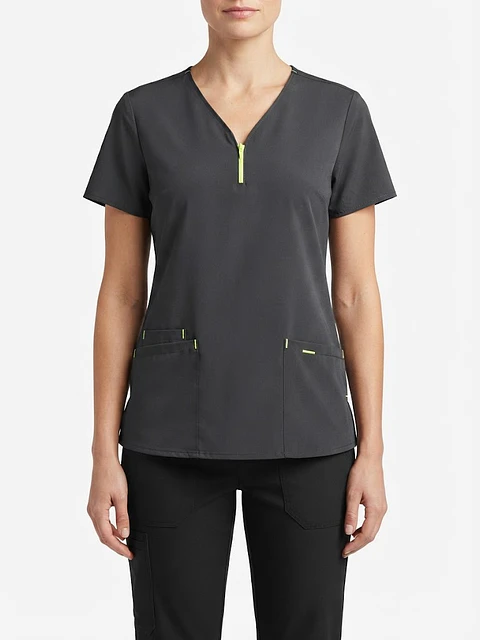 Talla M Scrub mujer gris cierre frontal NUEVO $10000