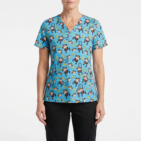 Talla XS Scrub mujer diseño monitos elasticado $9000