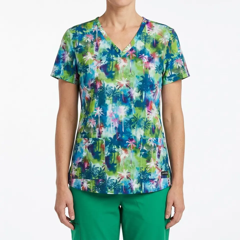 Talla L Scrub mujer diseño palmeras NUEVO $10000 1
