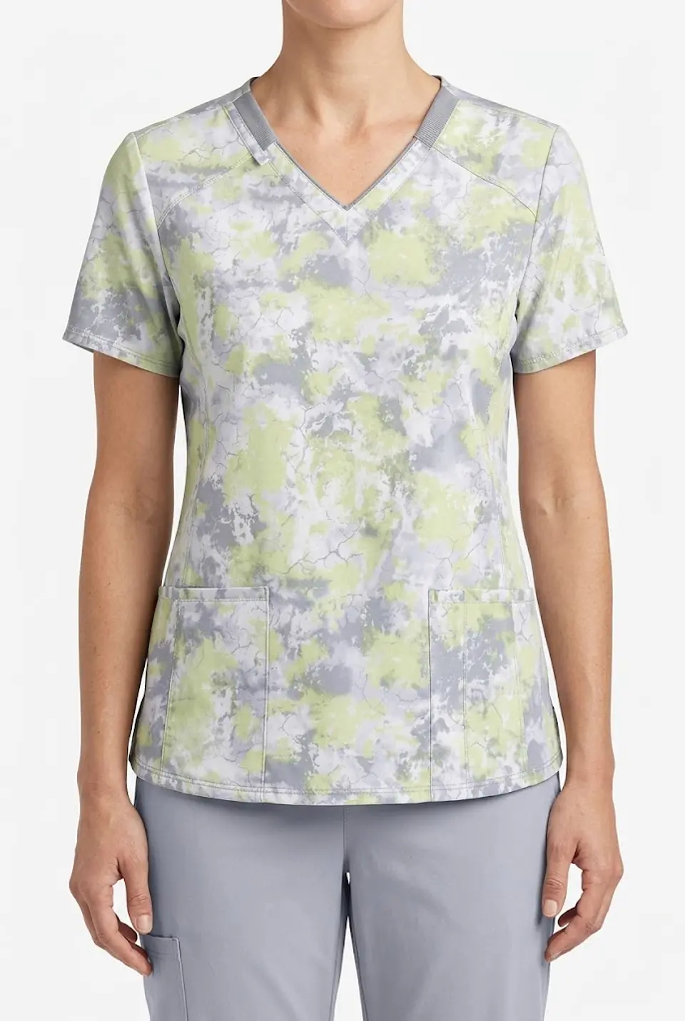 Talla L Scrub mujer infinity diseños verdes y gris $8000 1