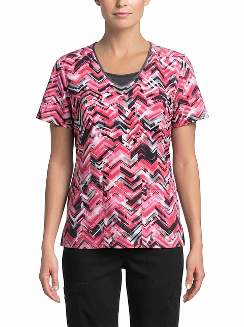Talla S Scrub mujer Infinity diseños rosados y gris $9000