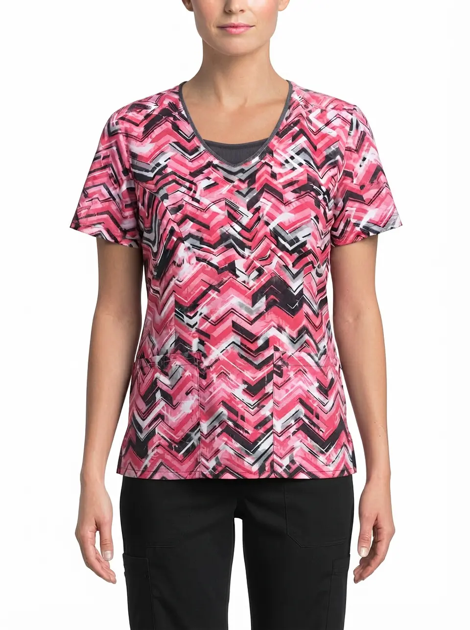 Talla S Scrub mujer Infinity diseños rosados y gris $9000 1