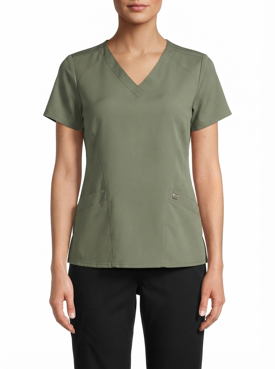 Talla XS Scrub mujer color verde musgo elasticado Wonderwink $8000