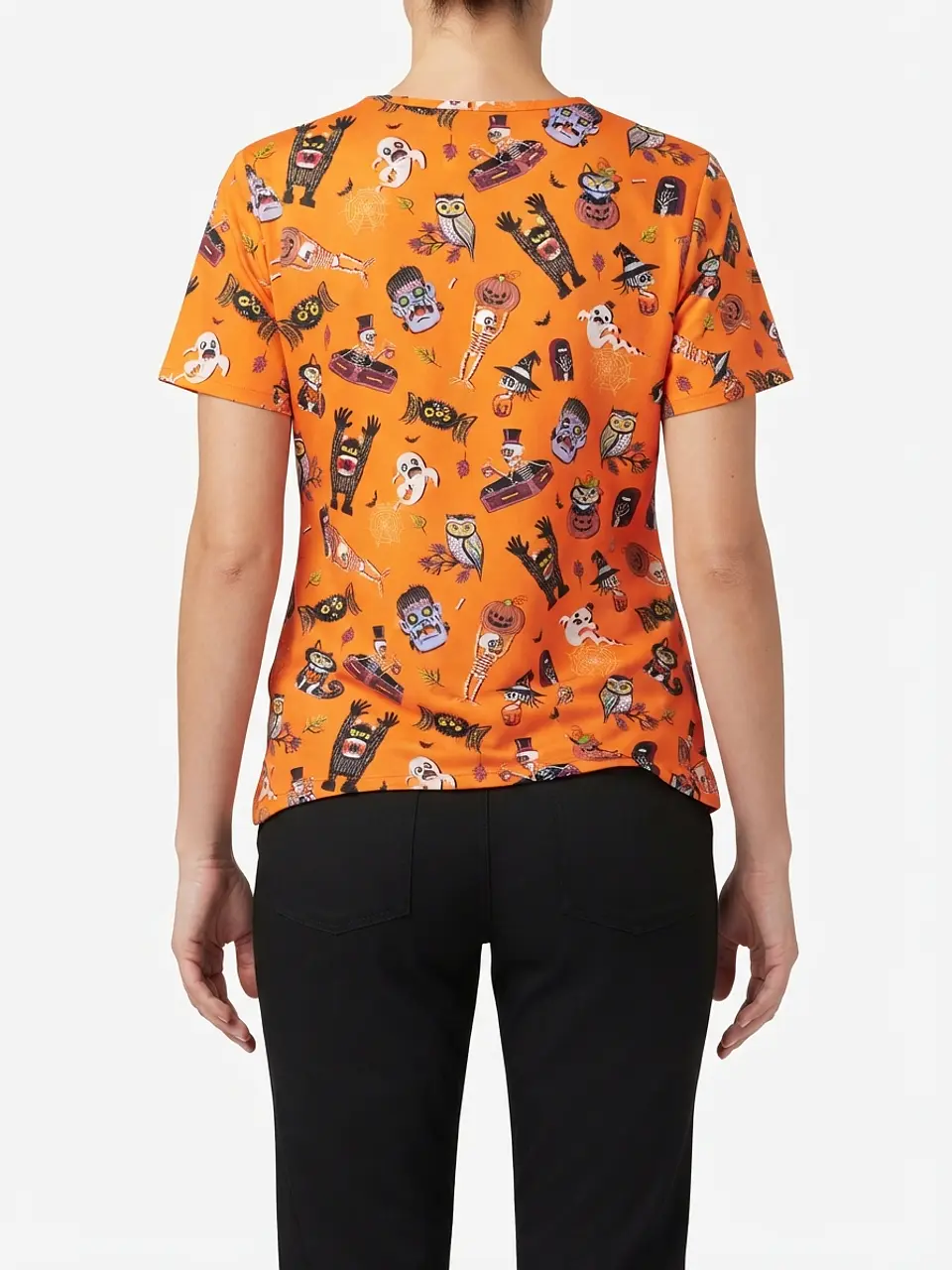 Talla L Scrub diseño zombies y monstruos elasticado  2