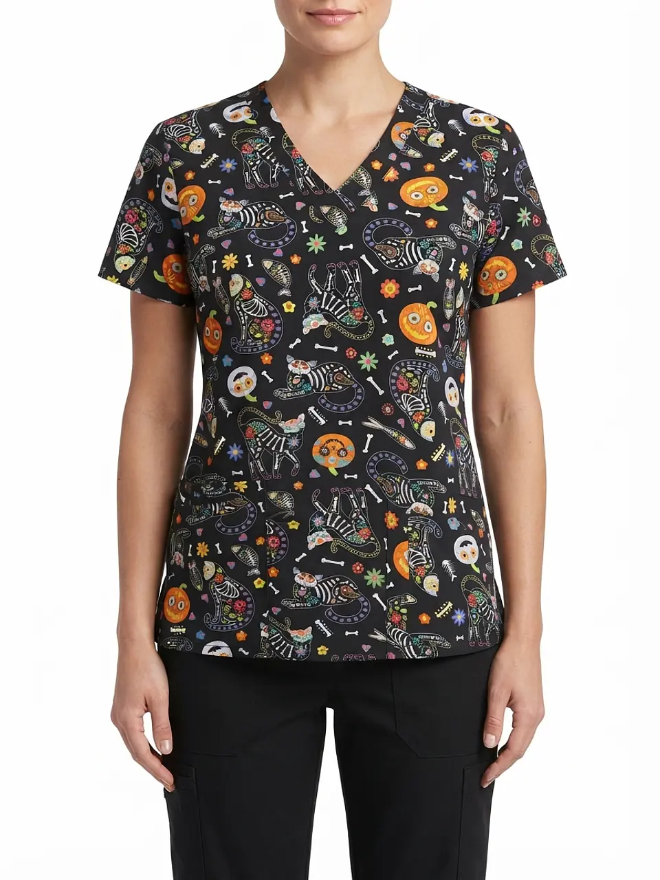 Talla M Scrub diseño catrinas elasticado $9000 1