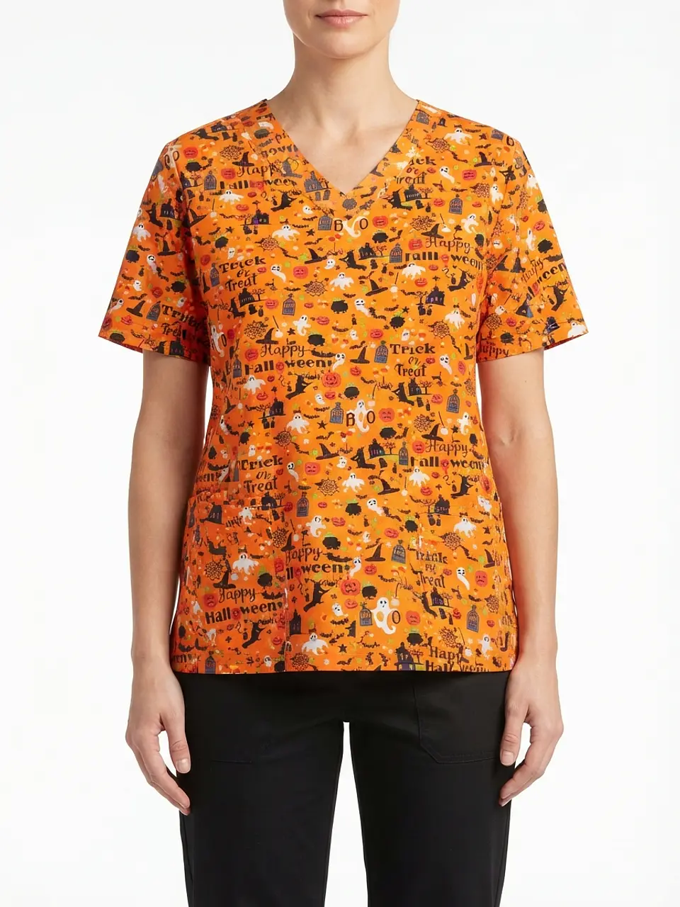 Talla 3XL Scrub diseño fantasmas y brujas elasticado $9.000 1