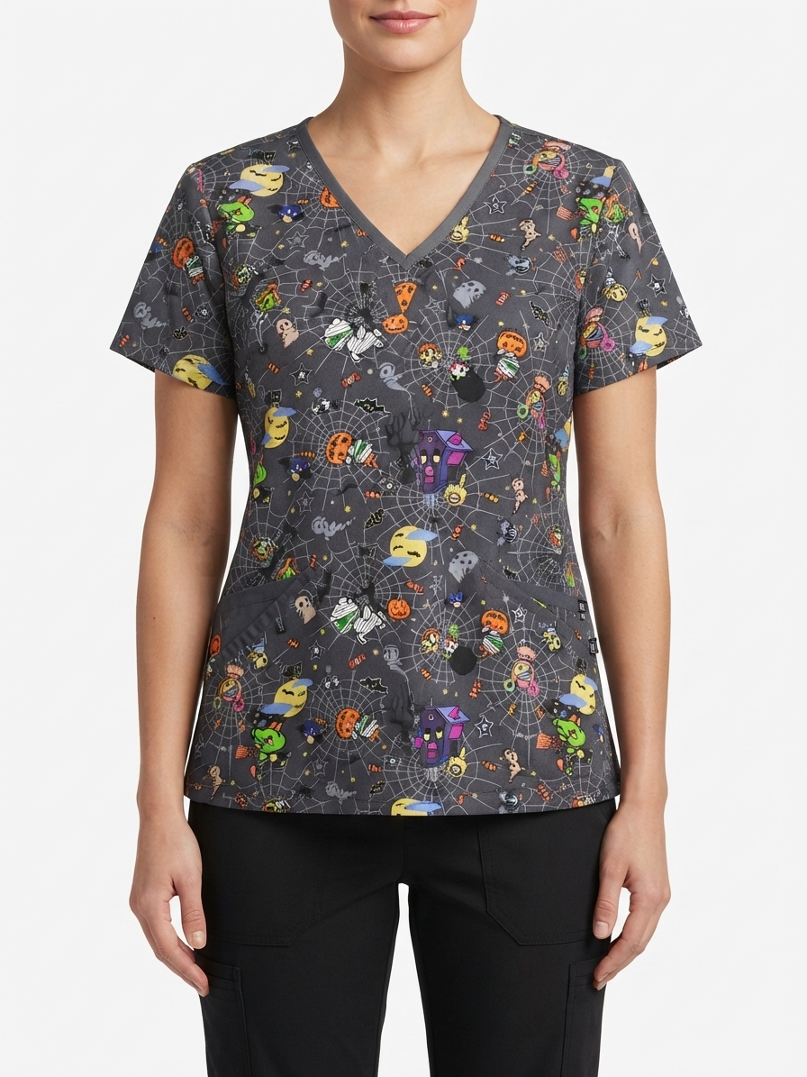 Talla M Scrub diseño Tokidoki halloween KOI elasticado $10.000