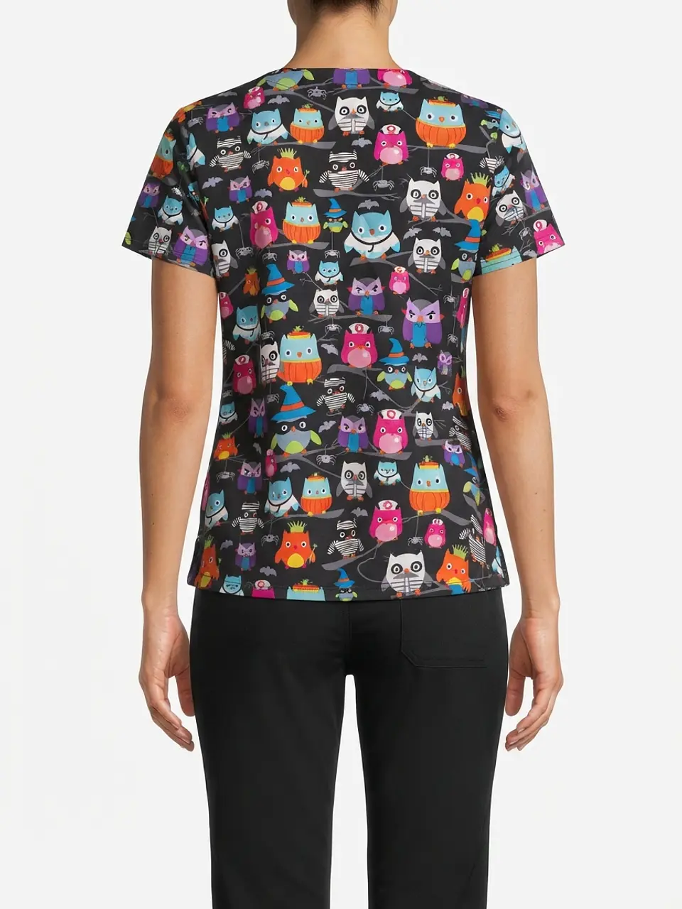 Talla S Scrub diseño búhos halloween elasticado $9.000 2