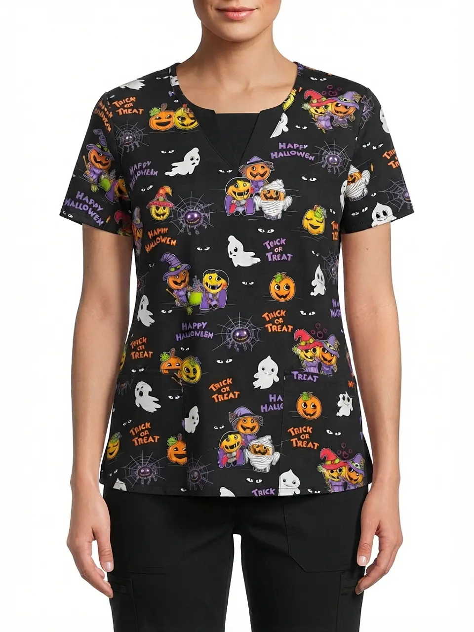 Talla L Scrub diseño calabazas y fantasmas $8.000 1