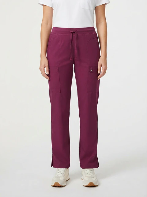 Talla L Pantalón burdeo petite Cherokee NUEVO 